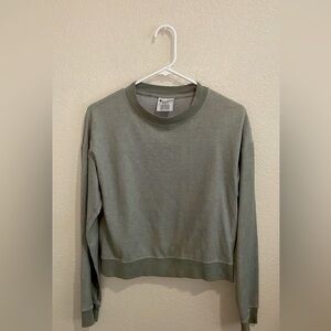 Light green long sleeve crew neck